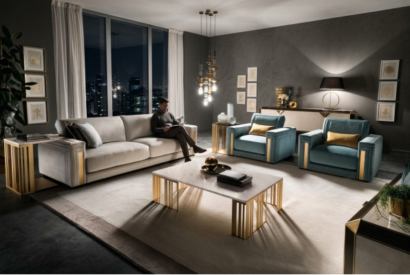 Sofagarnitur 31 Sitzer Set Design Sofa Polster Couchen Couch Luxus arredoclassic