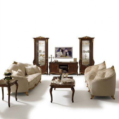 Sofagarnitur 3+3 Sitzer Stoff Couchen Polster Garnitur Sofas Couch arredoclassic