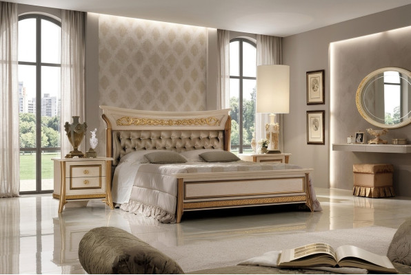 Klassisch Designer Holz Bett Schlafzimmer Edles Polster Möbel Doppel Betten Neu