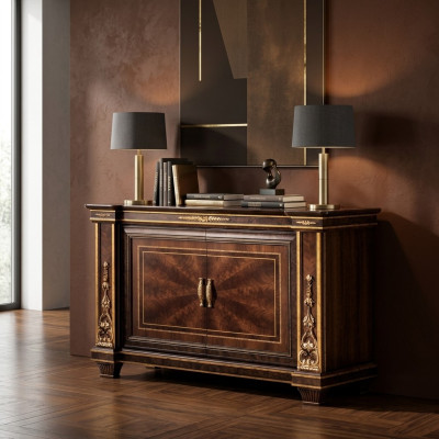 Designer Kommode Anrichte Kommoden Regal Holz Schrank Schränke Holz Anrichte Neu