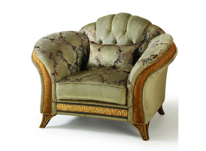 Luxus Fernseh Klassische Sessel Lounge 1 Sitzer Stoff Relax Club arredoclassic