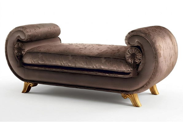 Wohnzimmer Lounge Möbel Klassische Design Sofa Braun Textil Chaiselongue Neu