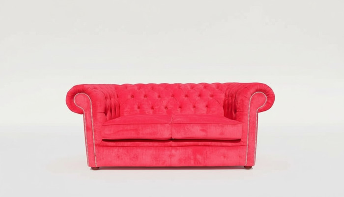 jvmoebel ®  Leder Sofa Couch - Design Polster Zweisitzer Couch Garnitur Rot Neu