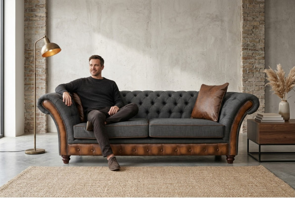 Moderne  Chesterfield Couch - Luxus Designer Sofa - Stil Möbel