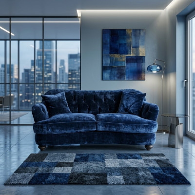 Sofa Luxus Textil Chesterfield Couch Sofas Polster 3 Sitzer Couchen Stoff Neu