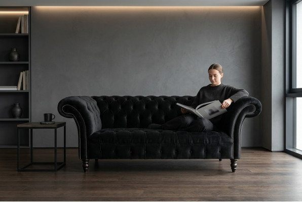 Sofa Zweisitzer Textil Sofas Couch Polster Garnitur Sofagarnitur Dreisitzer Neu