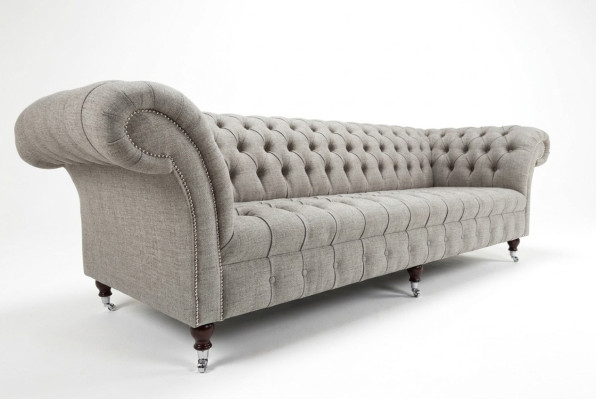 Textil Sofa Stoff Couch Chesterfield big sofas xxl couchen Sitz 265cm Polster