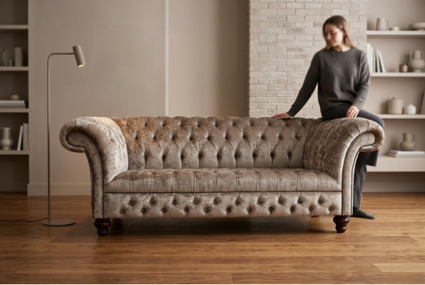 Design Dreisitzer Couch Polster Sofa Moderne 3er Sitz Sofas Zimmer Möbel Grau