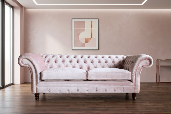 Chesterfield 3 Sitzer Design Sofa Couch Polster Sofas Couchen Textil dreisitzer