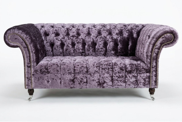 Chesterfield Polster Couch Stoff Couchen Sofa Sitz Garnitur Lehn Neu 2 Sitzer