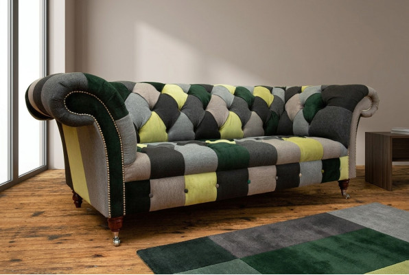 Dreisitzer Couch Polster Design Sofa 3er Sitz Sofas Dreisitzer Chesterfield Neu