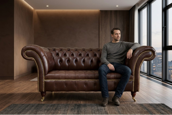 klassische Chesterfield möbel Wohnzimmer Sofa Couch Sitz Polster couchen Sofas