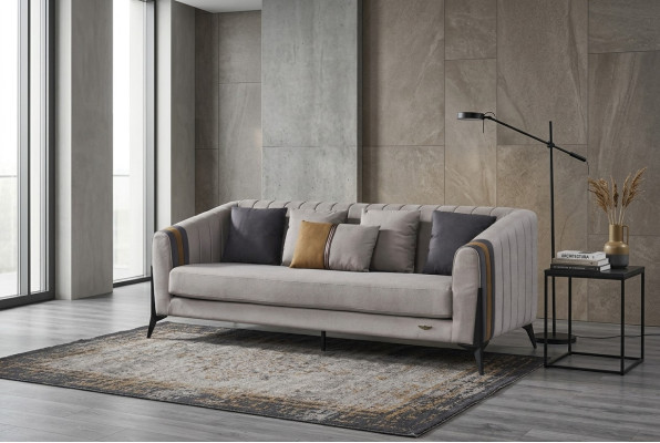 Klassisch 3 Sitzer Designer Sofa Polster Sofas Couchen Leder Dreisitzer