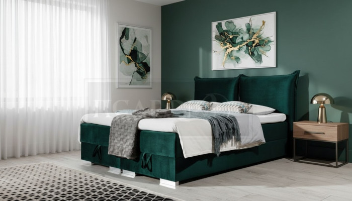 Boxspring Betten Bett Polster Kunstleder Designer Hotel Doppel Luxus Design Neu