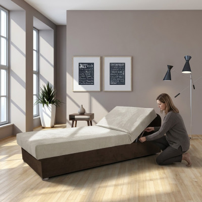 Bett Betten Holz Leder 80x200cm Polster Ehe Design Leder Hotel Boxspring Möbel