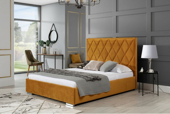 Polsterbett Betten Bett Polster Designer Hotel Doppel Luxus Design 160x200cm Neu