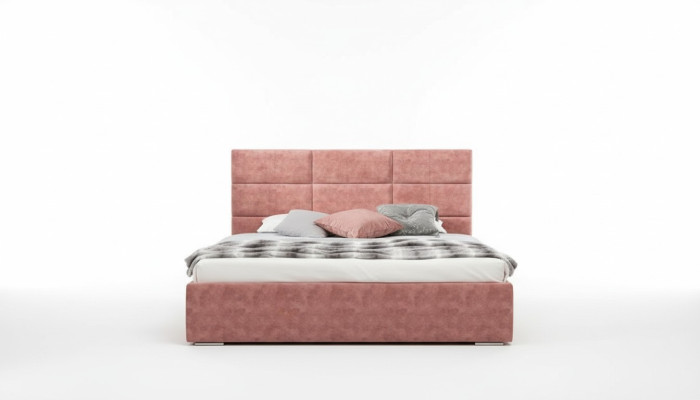 Doppelbett Klassisches Hochwertiges Design Textil Gestelle Bett Betten 140 x 200