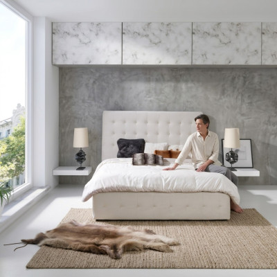 Luxus Schlafzimmer Bett Klassisches Bettgestell Doppel Hotel Betten Graue Möbel
