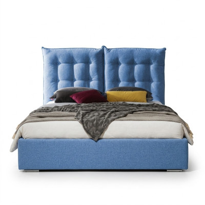 Blaues Polster Bett Moderne Bettgestelle Möbel Luxus Hotel Betten Schlafzimmer