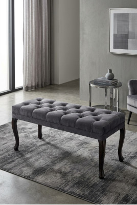 Hocker Sessel Fernseh Design Polster Fußhocker Chesterfield Textil Neu Ottomane