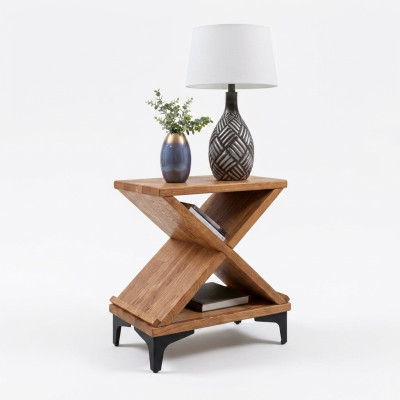 Nachttisch Nachtkonsole Design Beistelltisch Schlafzimmer Tisch Nachttische Holz