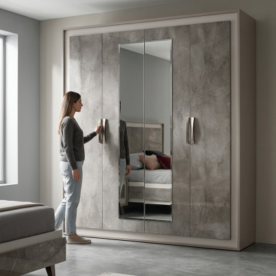 Luxus Kleider Schrank Kleiderschränke Wohnen Schränke Italienische Holz Möbel