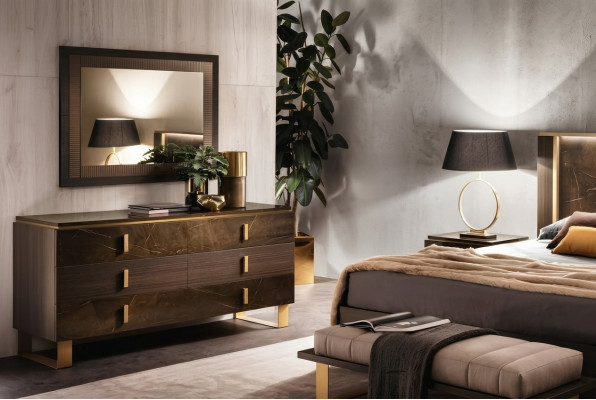 Konsolen Tisch Kommode mit Spiegel Luxus Möbel Set Konsole 2tlg. Hergestellt