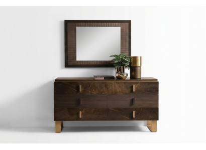 Konsolen Tisch Kommode mit Spiegel Luxus Möbel Set Konsole 2tlg. Hergestellt