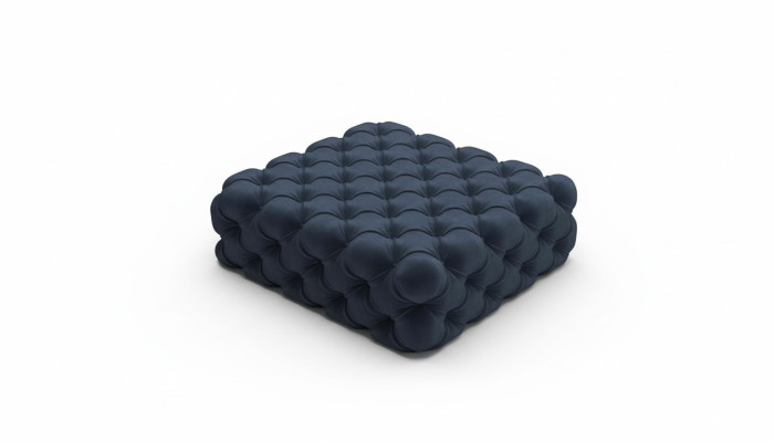 Klassischer Chesterfield Design Luxus Hocker Textil Fußhocker Ottomane
