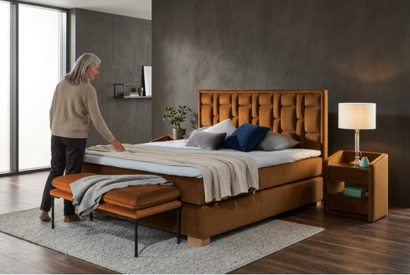 Hocker Poufa Fußhocker Hocker Polsterhocker Sitzhocker Beistell Stoff Loft Neu