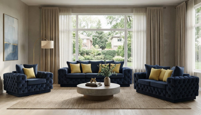 Luxus 4 Sitzer Couch Polster Sofa Leder Stoff Textil Couchen Garnitur Dreisitzer