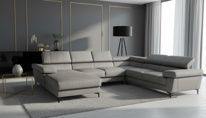 Ecksofa U Form Wohnlandschaft Polsterecke Textil Eckgarnitur Sofas Couchen Neu