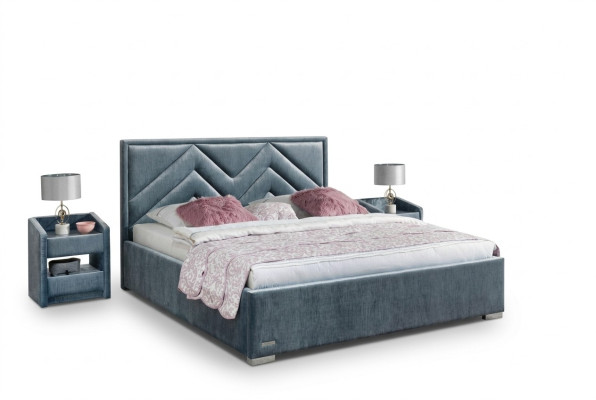 Bett Textil Schlafzimmer Design Möbel Modern Luxus Betten Bettgestell Stoff Neu