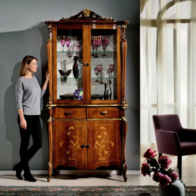 Möbel Klassischer Stil Vitrine Wohnzimmer Schränke Luxus Design Italienische Möbel Neu