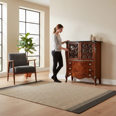 Kommode Konsolen Schrank Sideboard Schränke Regal Italienische Stil Möbel Holz