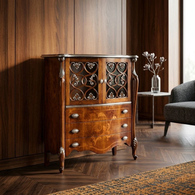 Kommode Konsolen Schrank Sideboard Schränke Regal Italienische Stil Möbel Holz