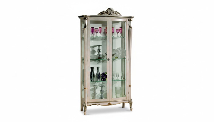 Design Möbel Holz Klassischer Barock Luxus Vitrine Schrank Regal Italienische Möbel Neu