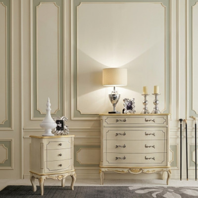 Design Möbel Stil Klassischer Luxus xxl Kommode Weiß Holz Luxus Italienische