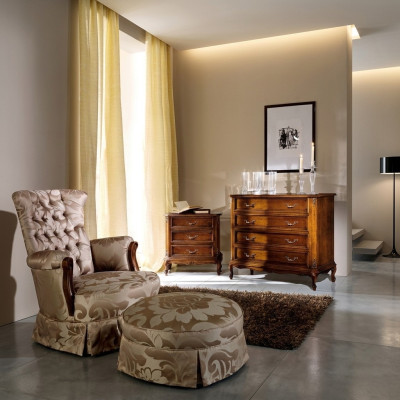 Design Möbel Stil Barock Kleine Kommode Braun Luxus Holz Italienische