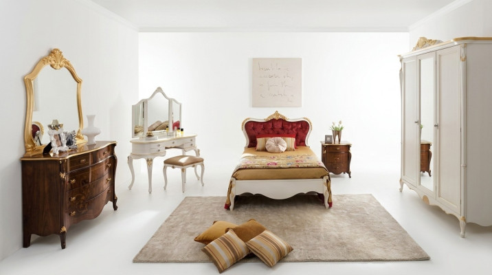 Italienische Möbel Design Luxus Bett Swarovski Kristallsteine Stil Barock Betten