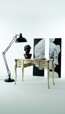 Luxus Schreibtisch Konsolen Luxus Tisch Büro Möbel Barock Gold Echtholz