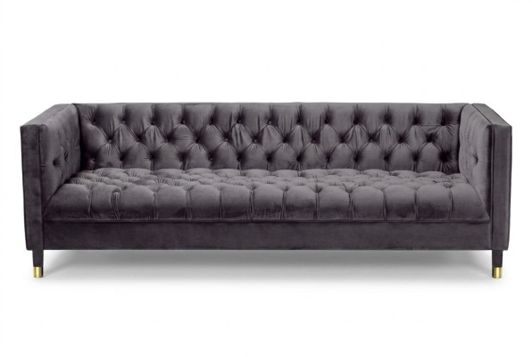 Anthrazit Chesterfield Sofa Kreative Möbel 4-Sitzer Sofas Textil Couchen