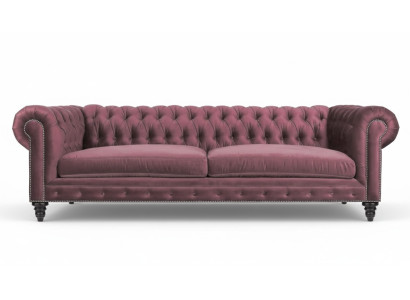 Chesterfield Kreative Möbel Textil Stoff Rosa Sofa Wohnzimmer Modern Dreisitzer
