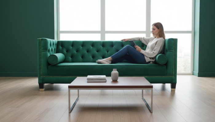 Grüne Chesterfield Wohnzimmer Sofa Neu Kreative Möbel Stoff Design Couchen Neu