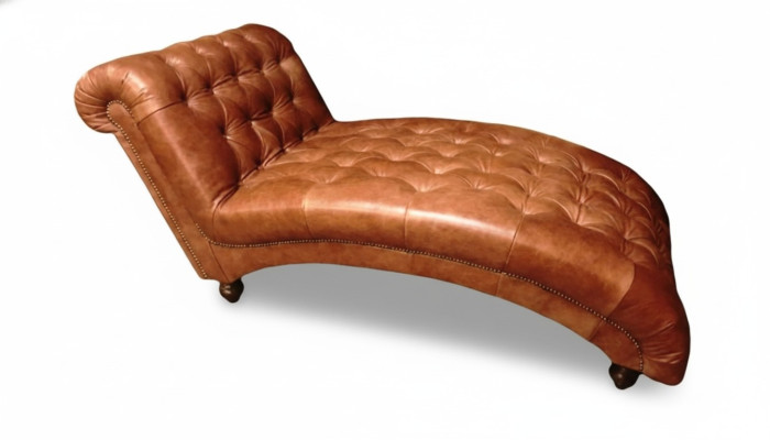 Chesterfield Braun Chaiselongue Möbel Liege Wohnzimmer Moderne 