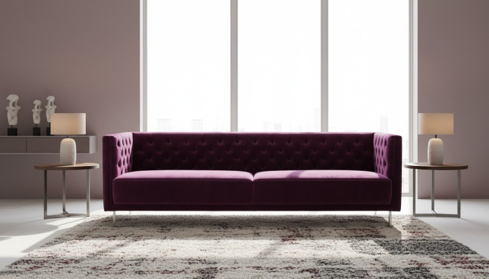 Violett Chesterfield Wohnzimmer Modern Design Sofa Italienische Stil Möbel Möbel