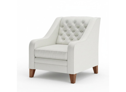Sessel Textil Stoff Weiß Kreative Möbel Neu Wohnzimmer Modern Chesterfield