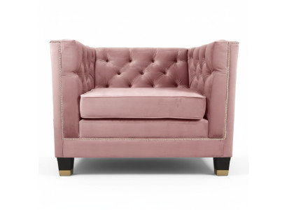 Sessel Chesterfield Textil Stoff Lila Kreative Möbel Neu Wohnzimmer Modern