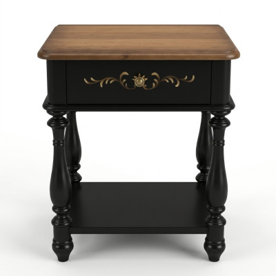 Designer Nacht Tisch Konsole Luxus Nachttische Beistell Leder Konsolen Holz Neu