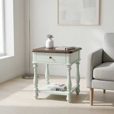 Klassische Nachttische aus echtem Holz Schlafzimmer Landhausmöbel Beistelltische